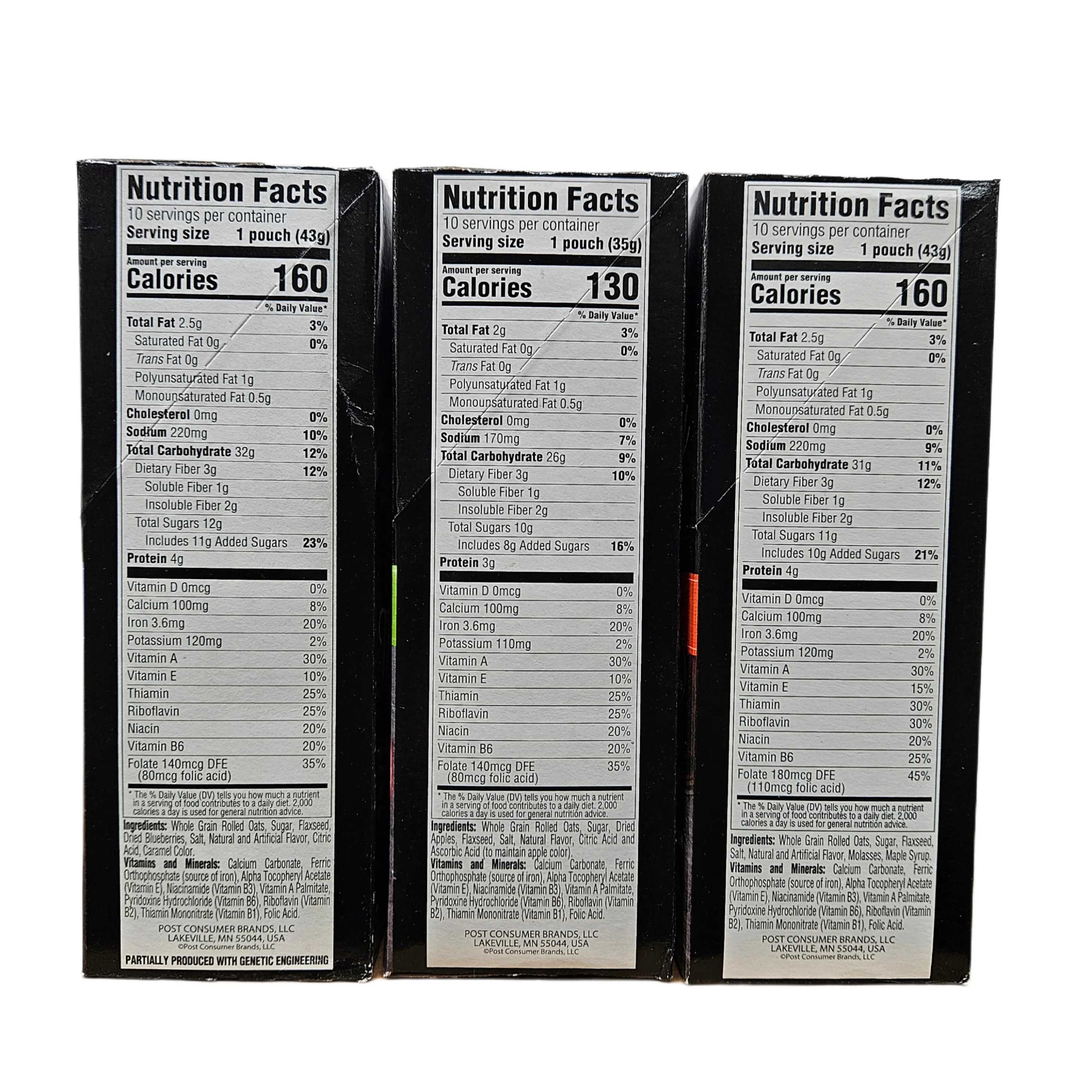 Better Oats Thick & Hearty Instant Oatmeal Sample Pack / Blueberry Muffin / Apples & Cinnamon / Maple & Brown Sugar