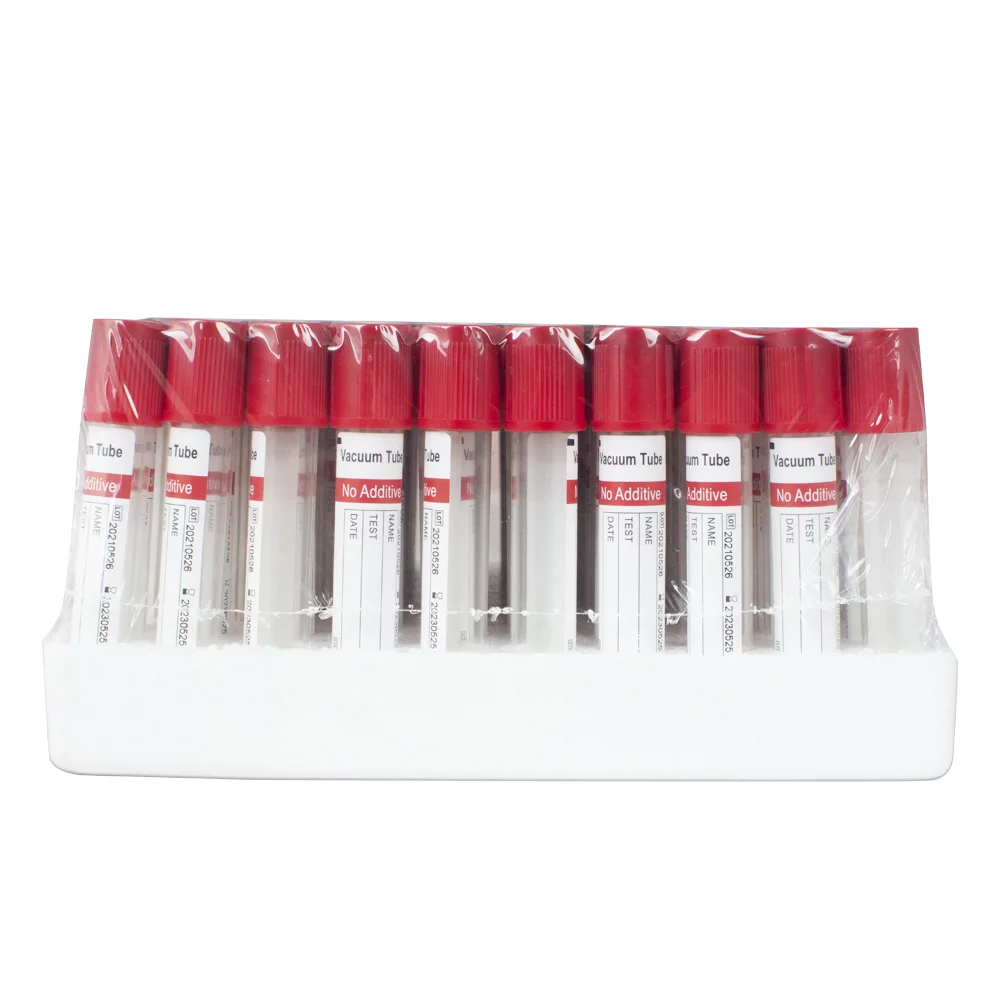 Vacuum Blood Collection Tubes No Additive Tubes 12 x 75mm 5mL100pcs Glass Medical
