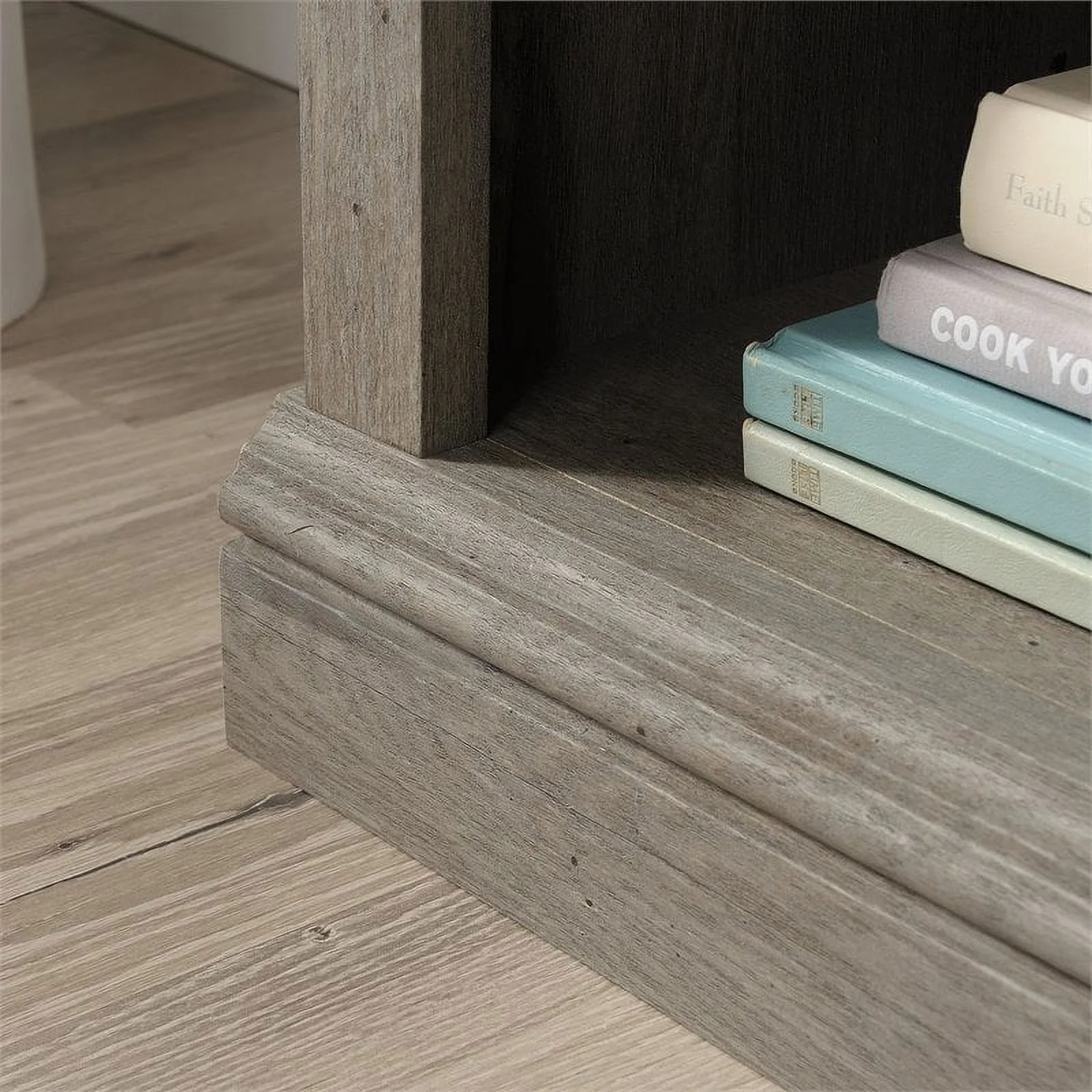 Home Square 3 Piece Set with 3-Shelf Bookcase L-Shape Computer Desk Coffee Table