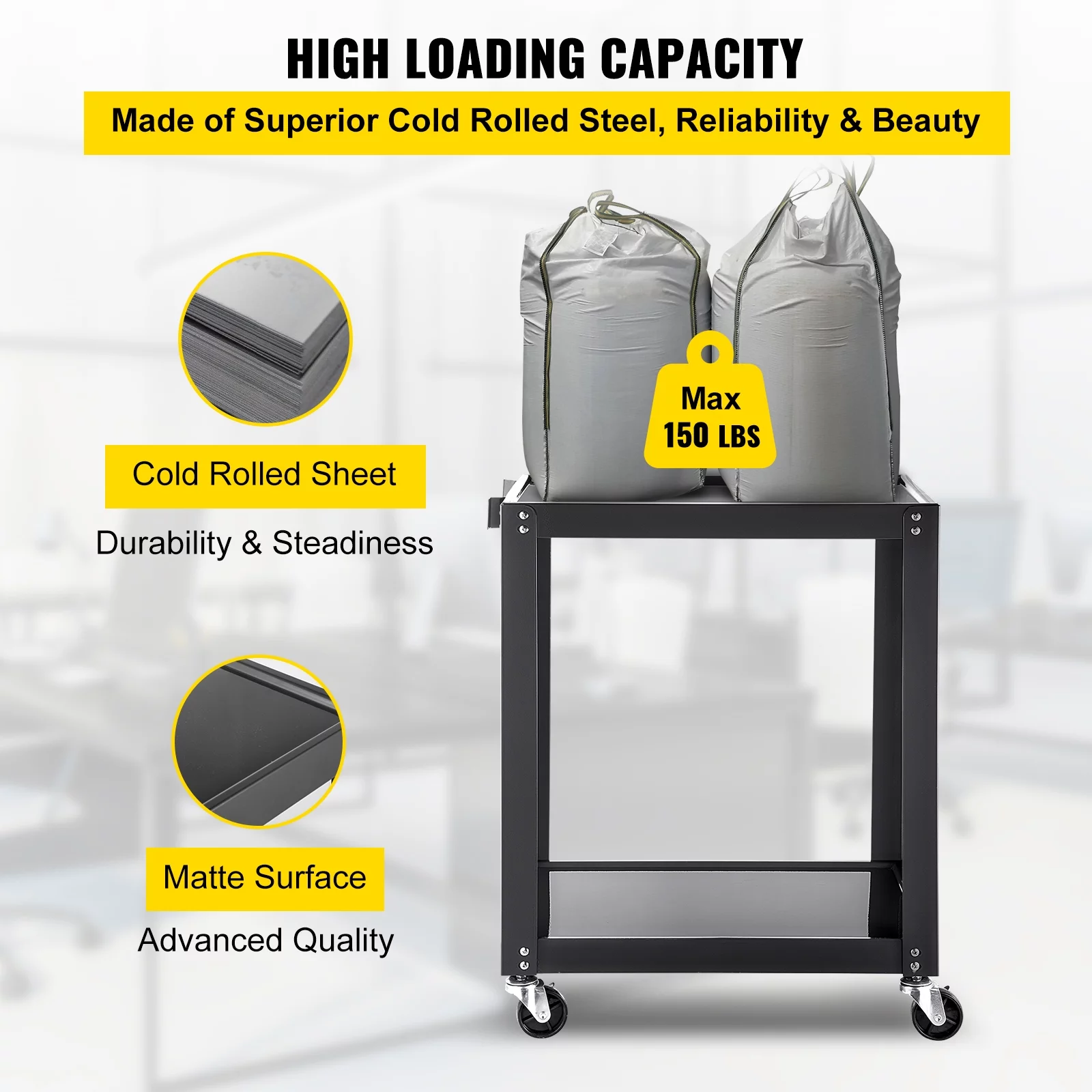 BENTISM AV Cart Steel Media Cart 26