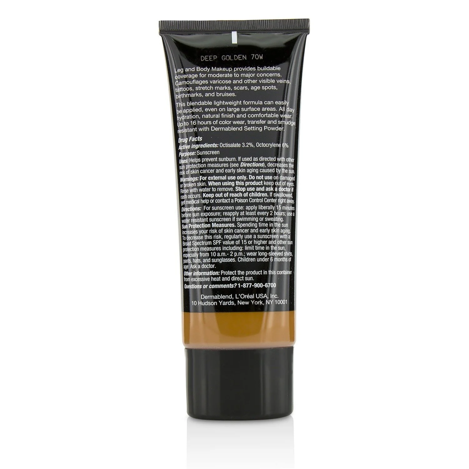 Dermablend Leg and Body Make Up Buildable Liquid Body Foundation Sunscreen Broad Spectrum SPF 25 - #Deep Natural (Exp. Date 12/2022)  100ml/3.4oz