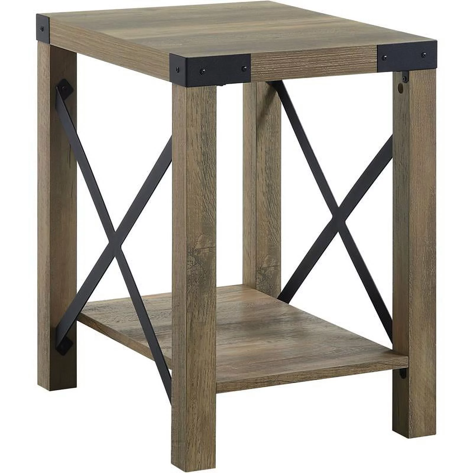 Bowery Hill Modern End Table in Rustic Oak Finish