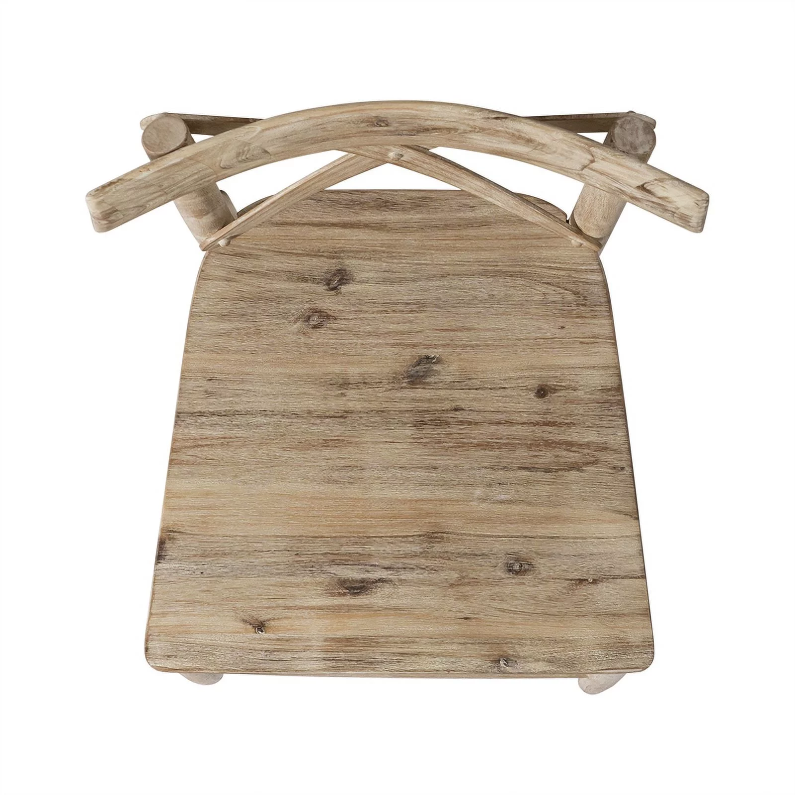 Home Square 2 Piece Rustic Solid Wooden Counter Height Stool Set in Natural