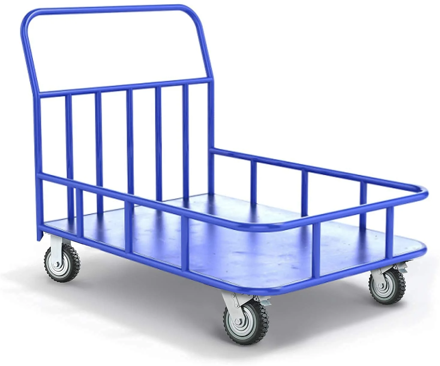 tonchean 4 Pack 8'' Caster Wheels, Heavy Duty Anti-Skid Rubber Swivel Casters with 360° Rotation Ball Bearing Silent Top Plate, Grey