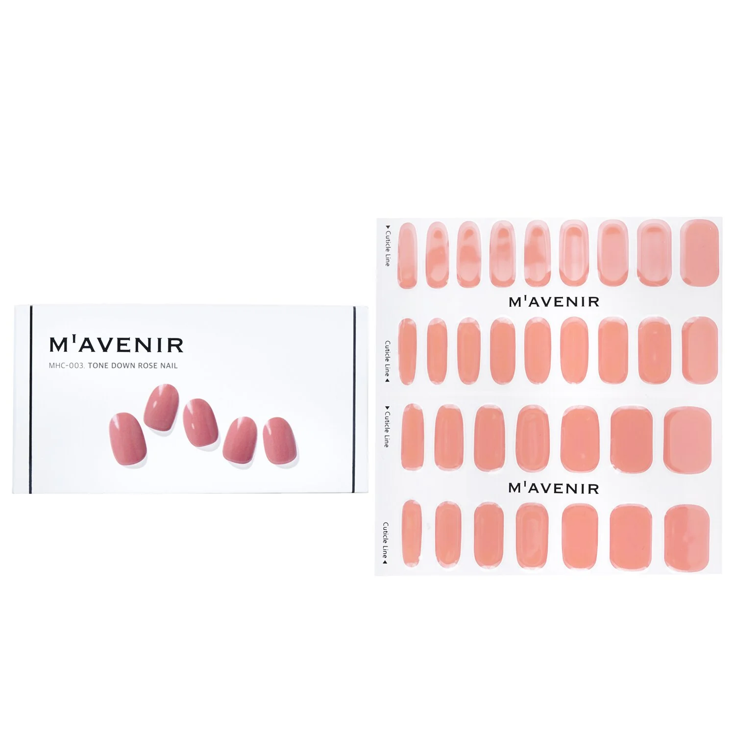 Mavenir Nail Sticker (Pink) - # Glass Soft Pink Nail  32pcs