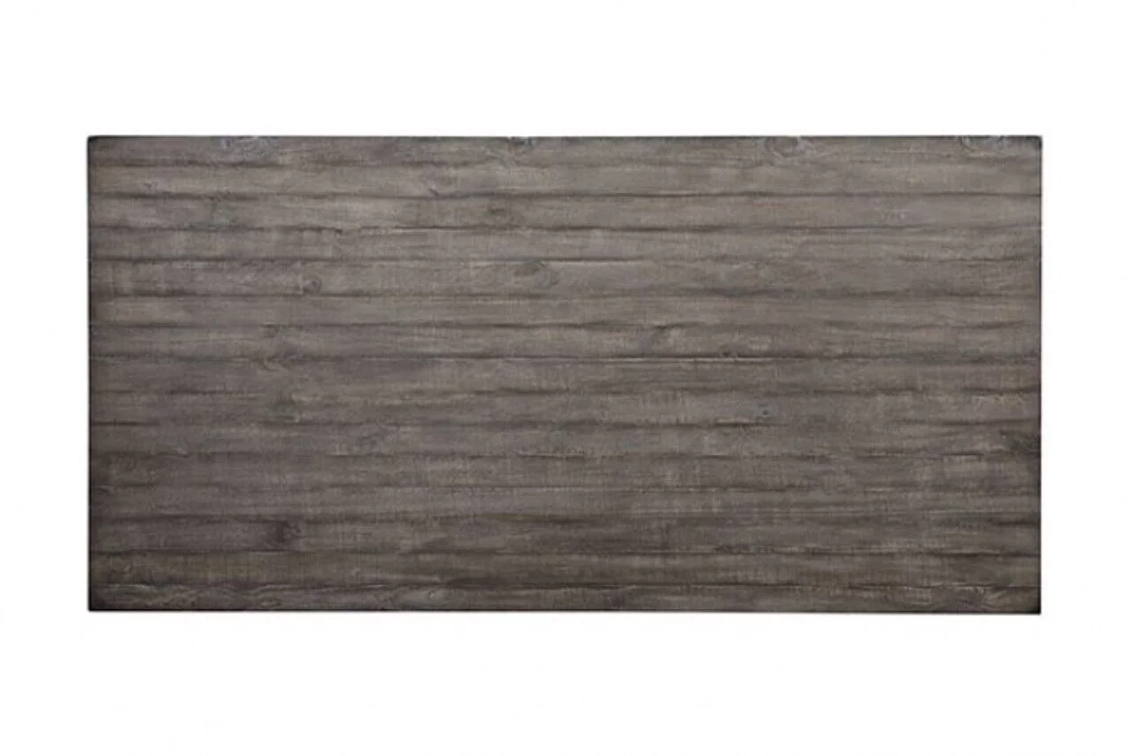 Classic Two-Tone Dining Table 6x Side Chairs 7pc Set Antique White And Gray Solid wood Ladder Back Chairs Fabric Cushions