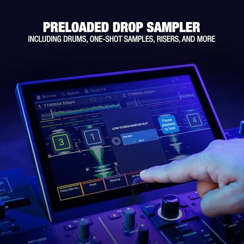 Denon DJ PRIME 4+ Standalone DJ Controller with Stem Separation on 4 Decks, Wi-Fi Streaming, Drop Sampler Mixer, 10.1
