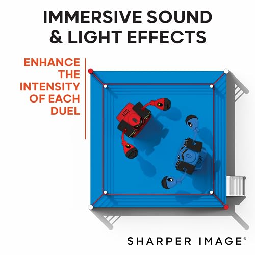 Sharper Image Robot Combat Set [2023 Amazon Exclusive] 2-Player Remote Control RC Battle Robots, LED Lights & Sound Effects, Wireless Infrared Technology, Fun Electronic Fighting Kids & Family Game