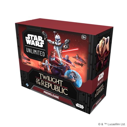 Fantasy Flight Games Star Wars: Unlimited TCG Twilight of The Republic PRERELEASE Box - Launch Your Clone Wars Adventure! Includes 6 Booster Packs, Ages 12+, 2+ Players, 20 Minute Playtime, Made