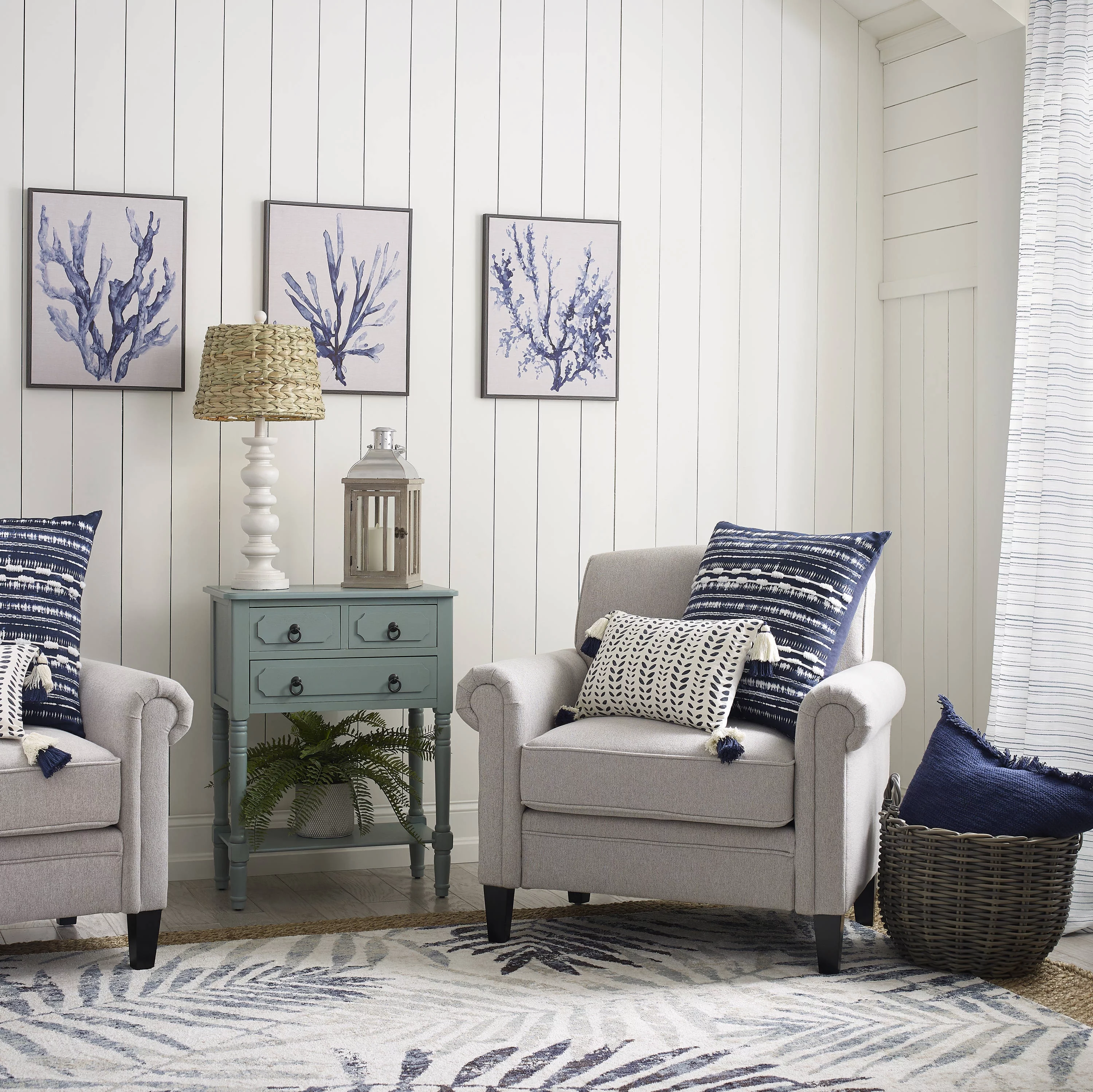 KOWO Upholstered Rolled Arm Accent Armchair gray