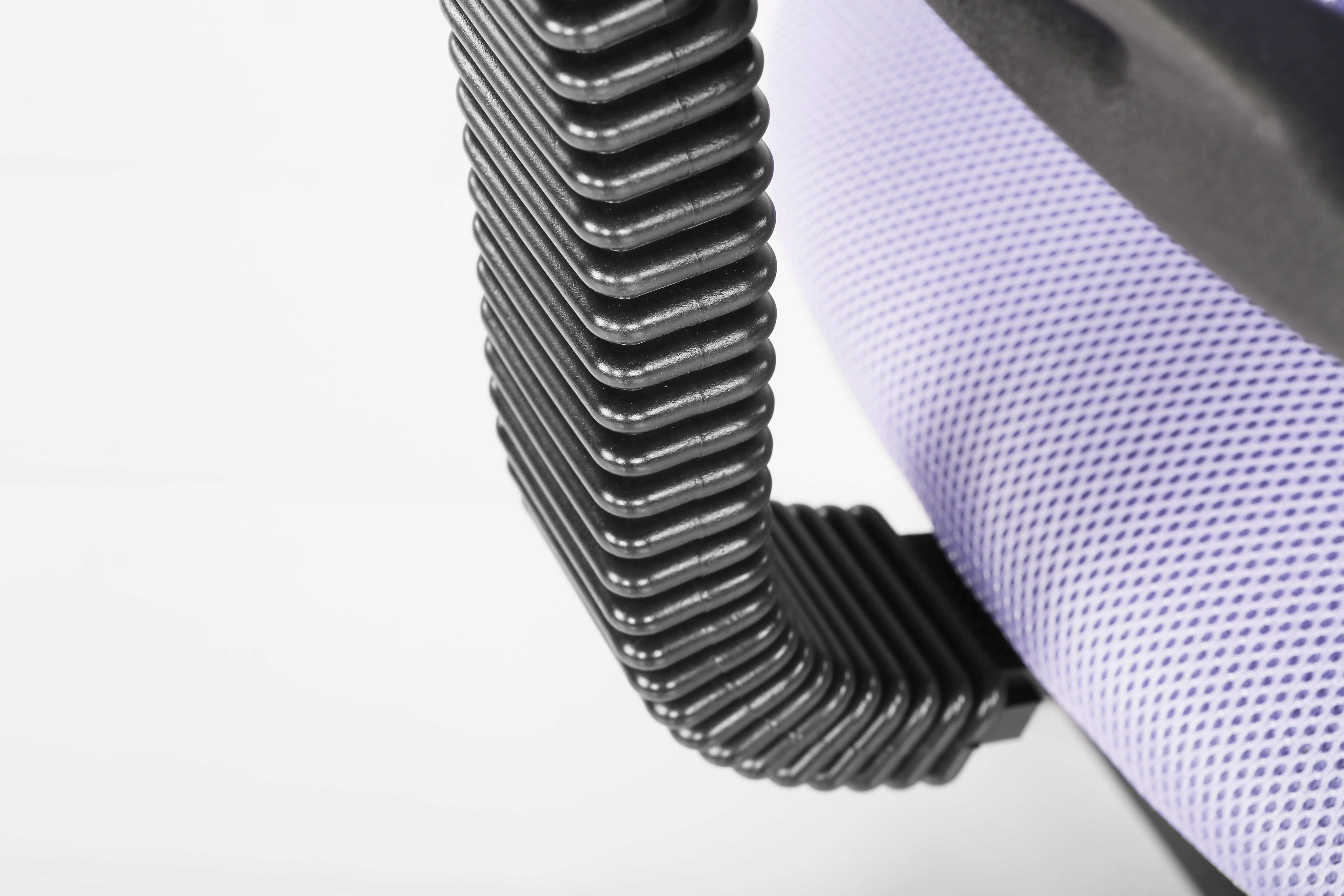 JJS Kids Mesh Rolling Desk Chair, Small Swivel Office Computer Chair for Teens, Low-Back Adjustable Upholstered Student Task Chair, Purple