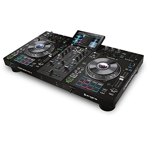 Denon DJ PRIME 4+ Standalone DJ Controller with Stem Separation on 4 Decks, Wi-Fi Streaming, Drop Sampler Mixer, 10.1