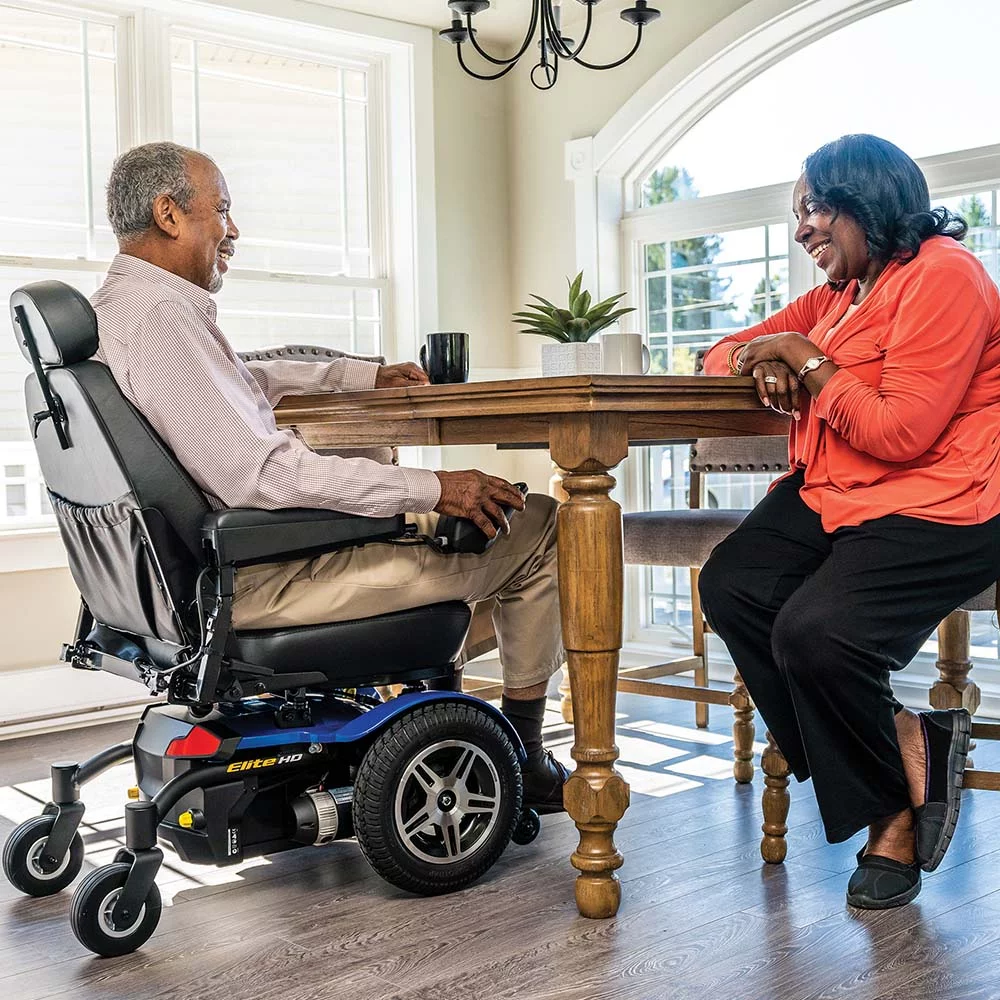 Pride Mobility Jazzy Elite HD Group 2 Heavy Duty Power Chair, Red, 22