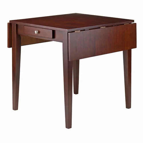 Winsome Wood Hamilton Double Drop Leaf Dining Table, Walnut Finish
