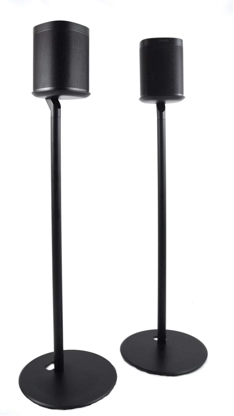 ynVISION Speaker Floor Stand for Sonos One, One SL and Play:1 Speaker - BLACK | 2 Pack