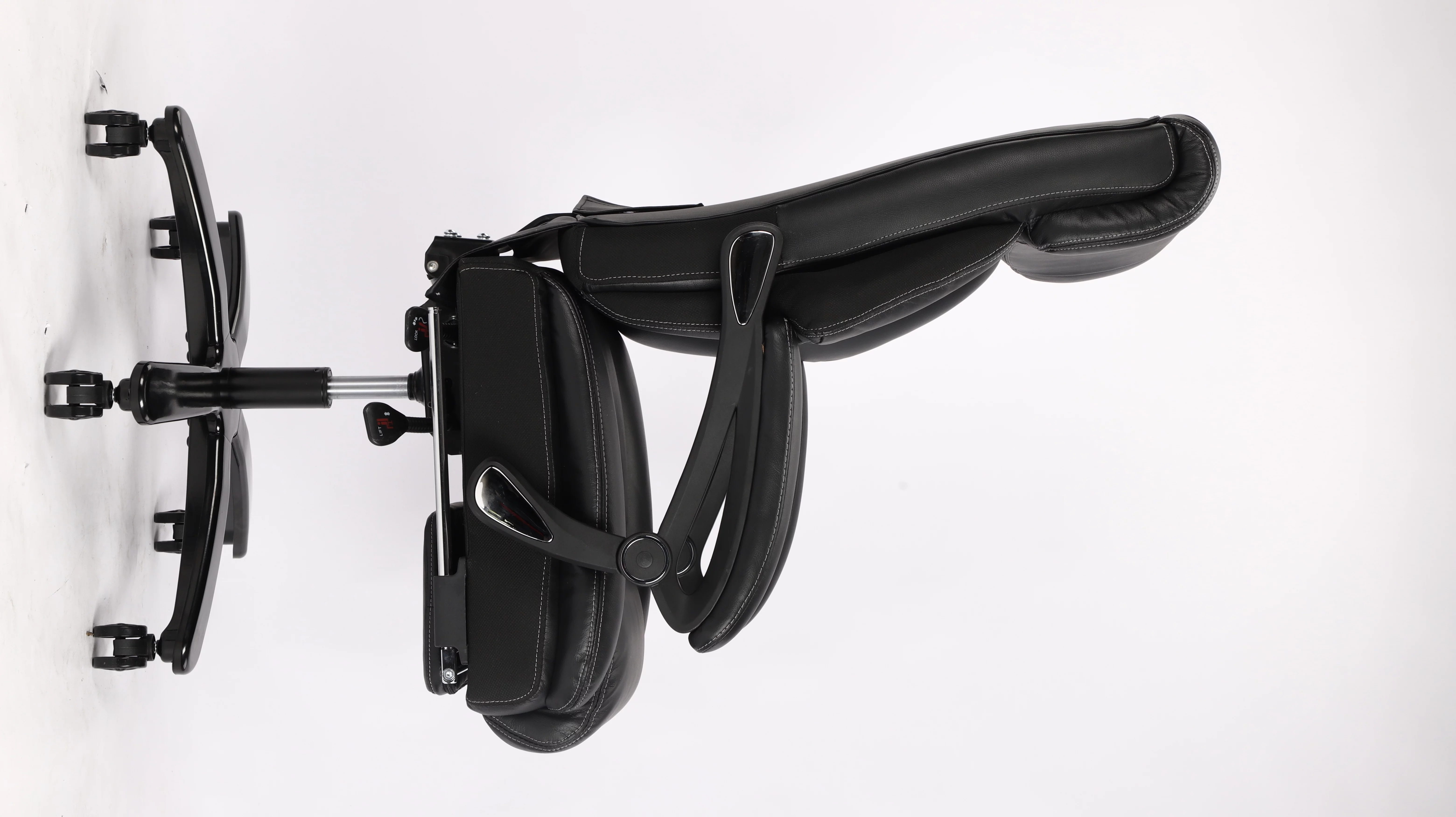 LANTRO JS Back Design Big and Tall Black Fabric Executive Office Chair