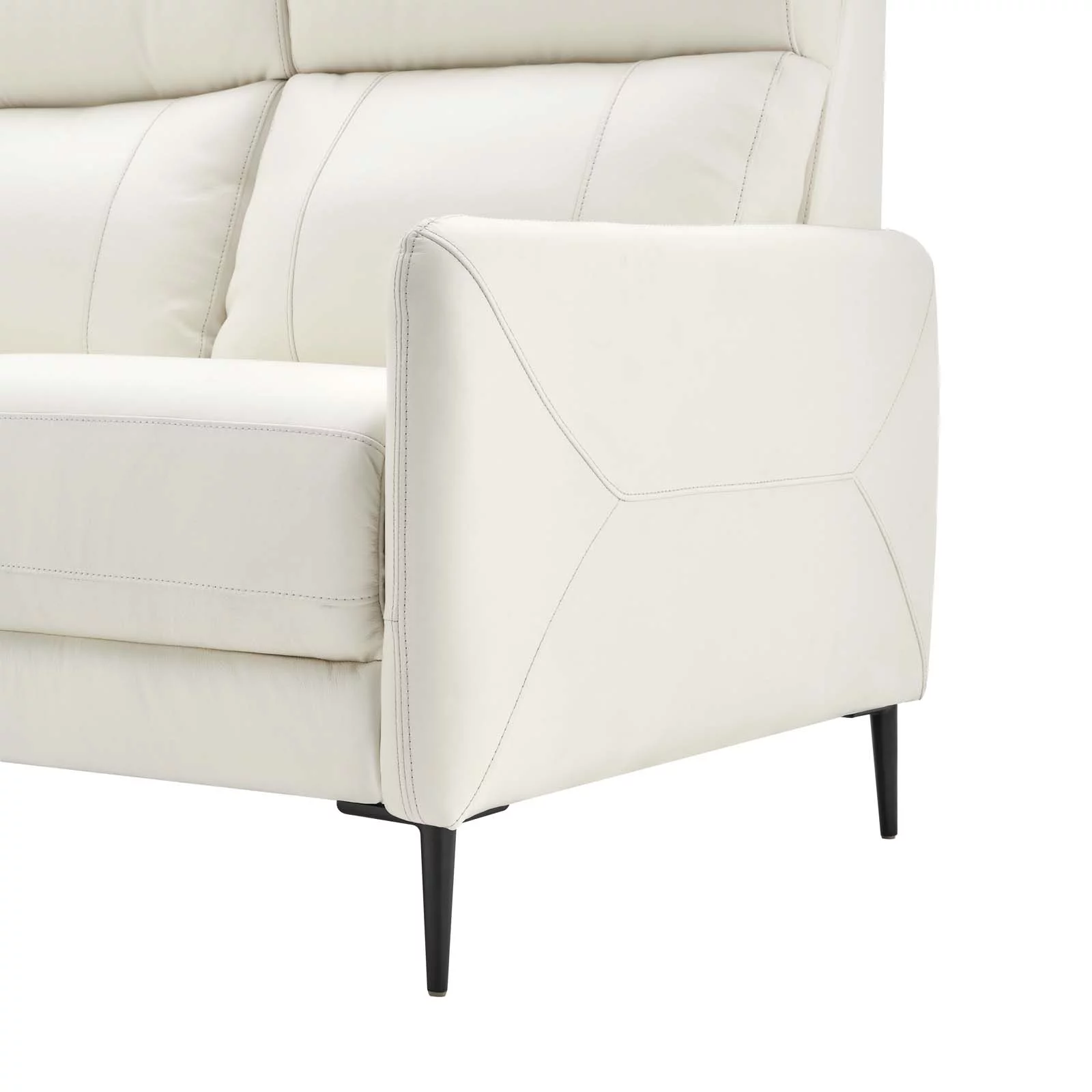 Modway Huxley Leather Sofa in White