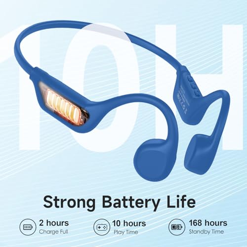 LOBKIN Bone Conduction Headphones Bluetooth 5.4, Open Ear Headphones Wireless with Mic, IPX5 Waterproof Sports Earphones for Running, Gym Workout, Ski, Cycling