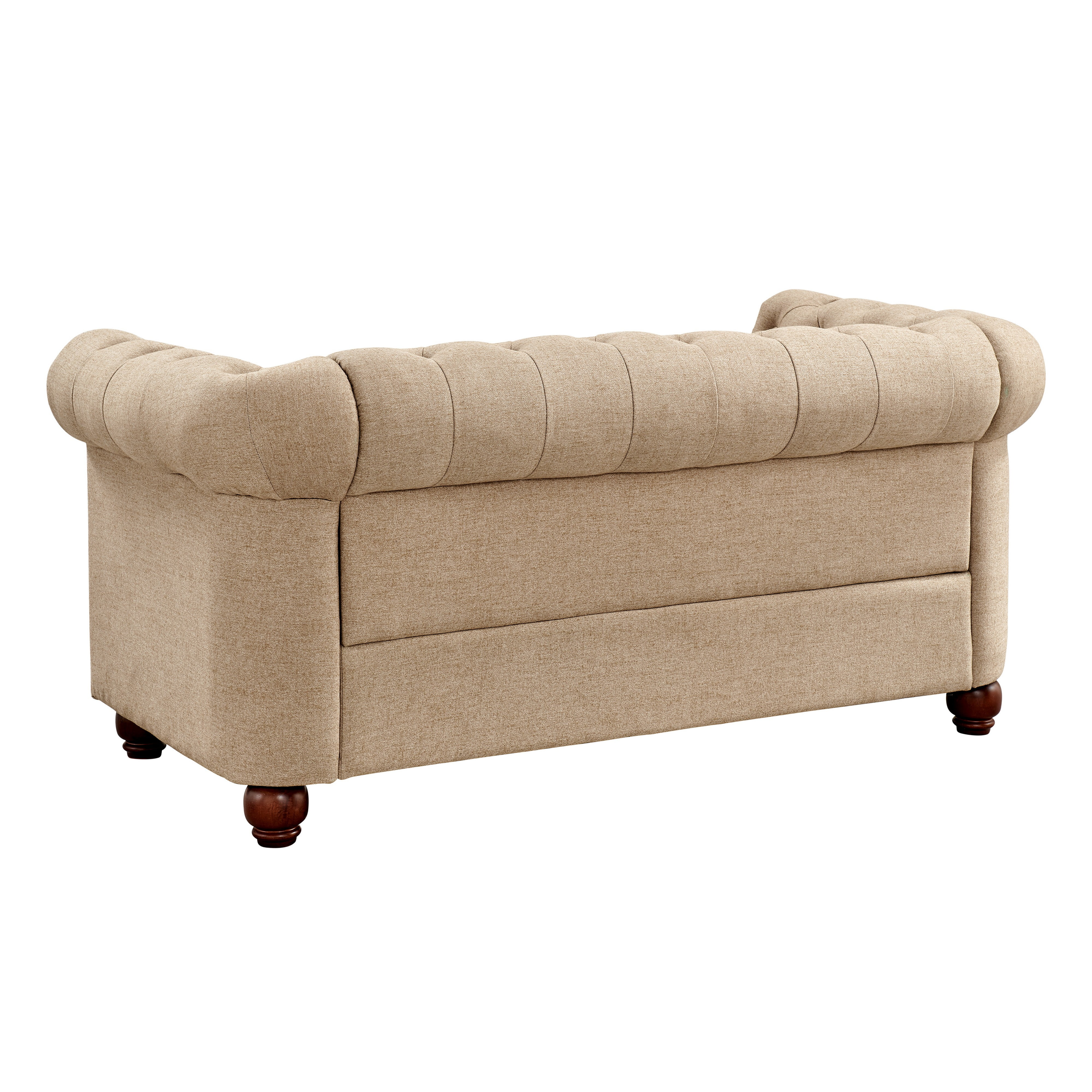 HomeFare Cream Living Room Loveseat
