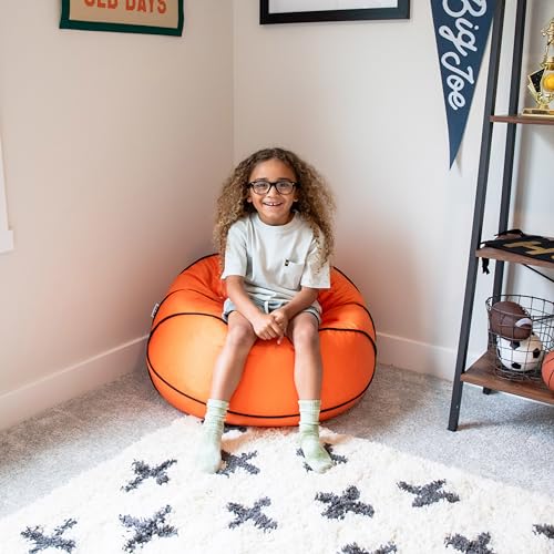 Big Joe Classic Bean Bag Chair, Sapphire Smartmax, Durable Polyester Nylon Blend, 2 feet Round