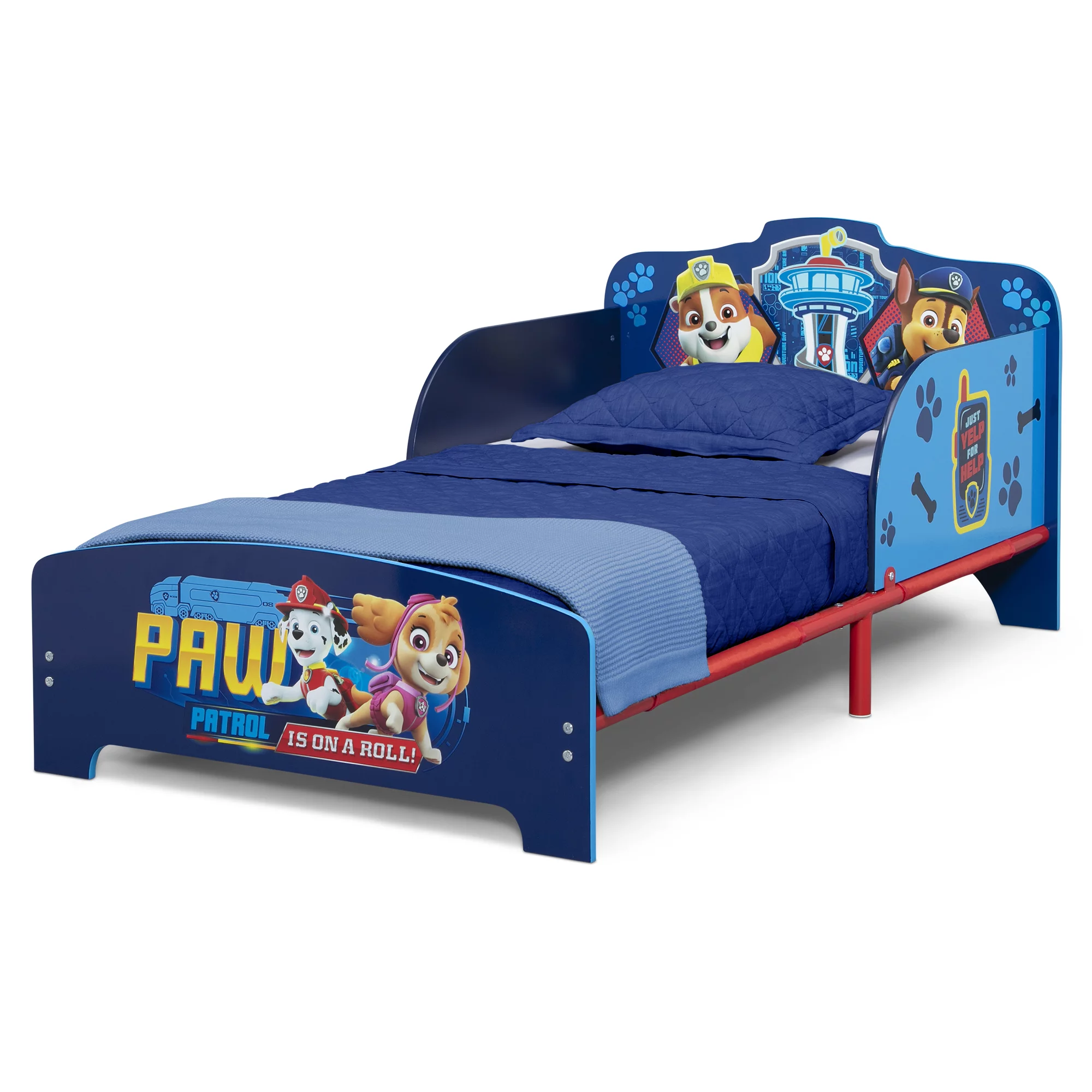 PAW Patrol Wood & Metal Toddler Bed by Delta Children, Blue