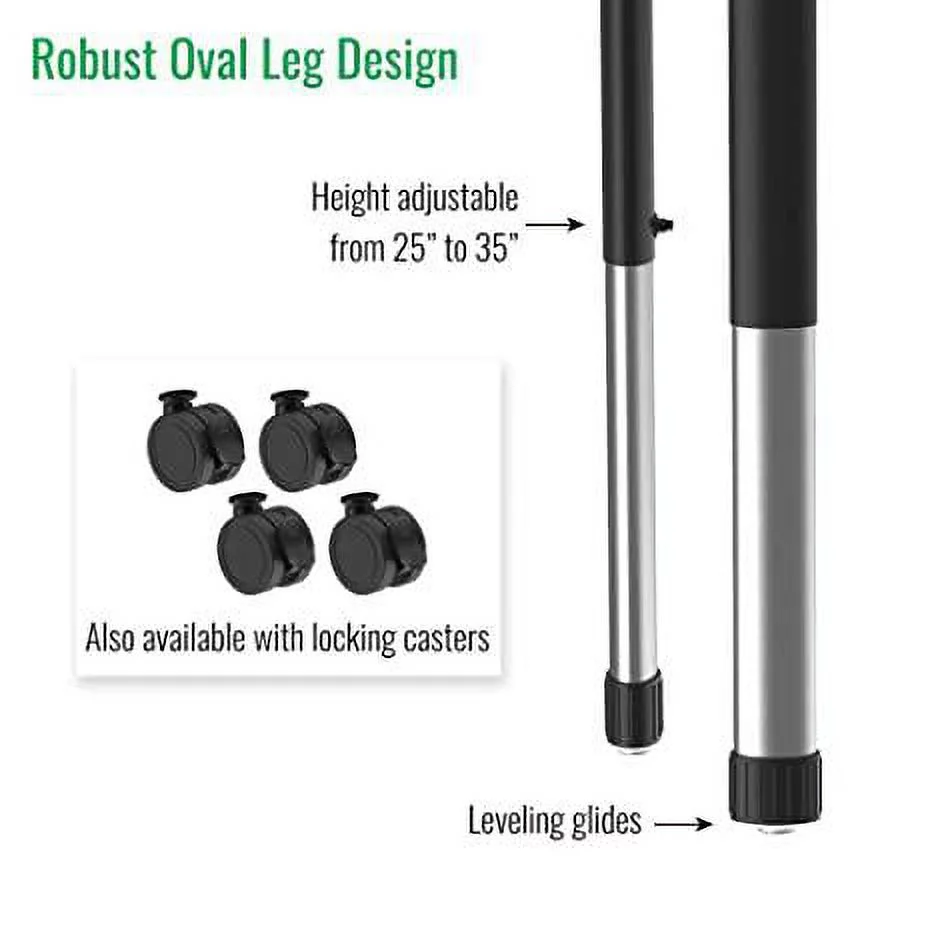 Correll Inc. Commercial Lamiante Top Collaborative Desk with Casters, 33x23