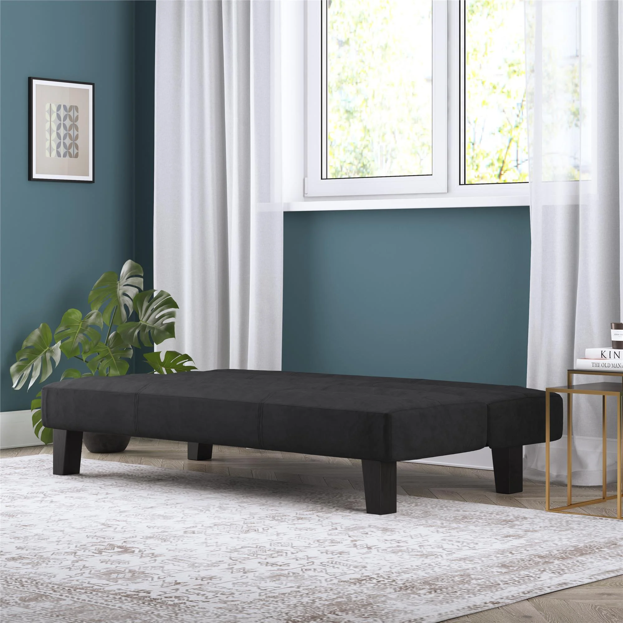 DHP Kebo Futon with Microfiber Cover, Black