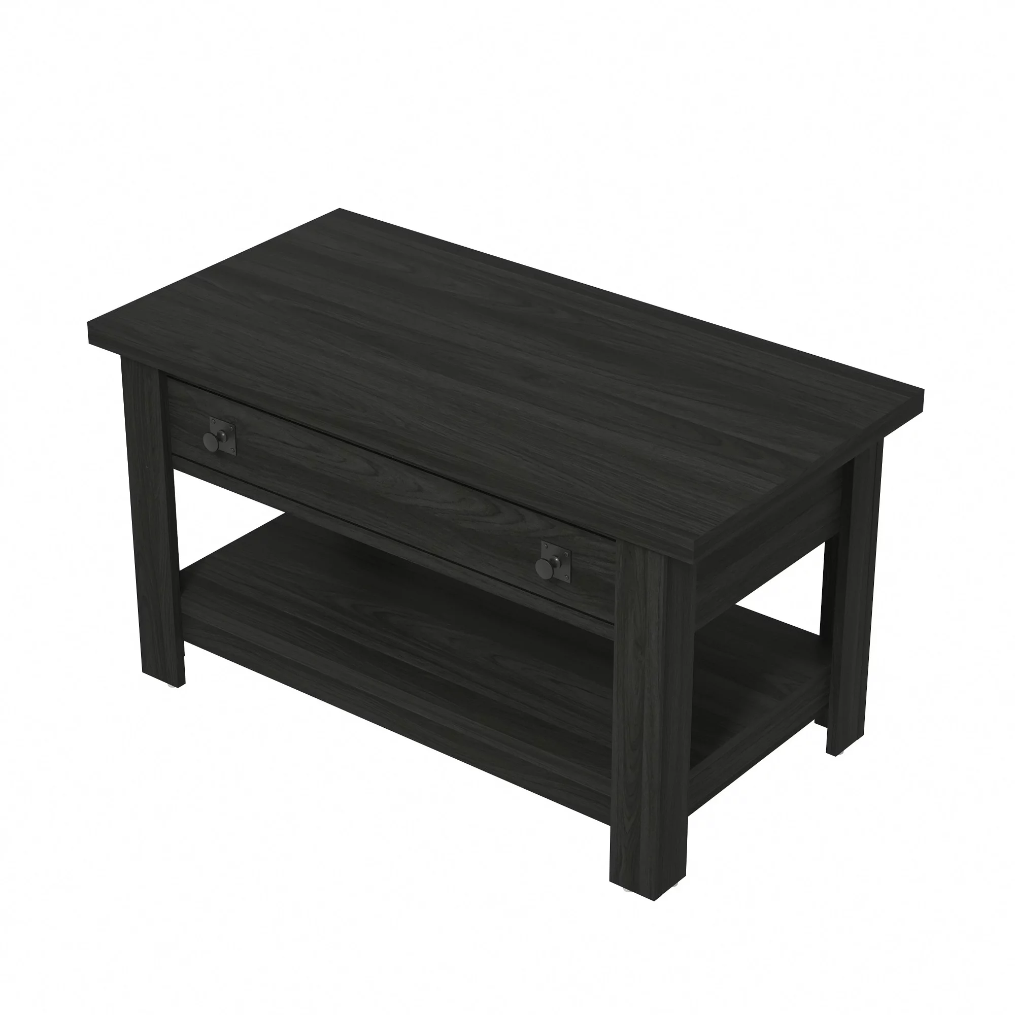 Hillsdale Coover Wood Rectangle Lift Top Coffee Table, Black