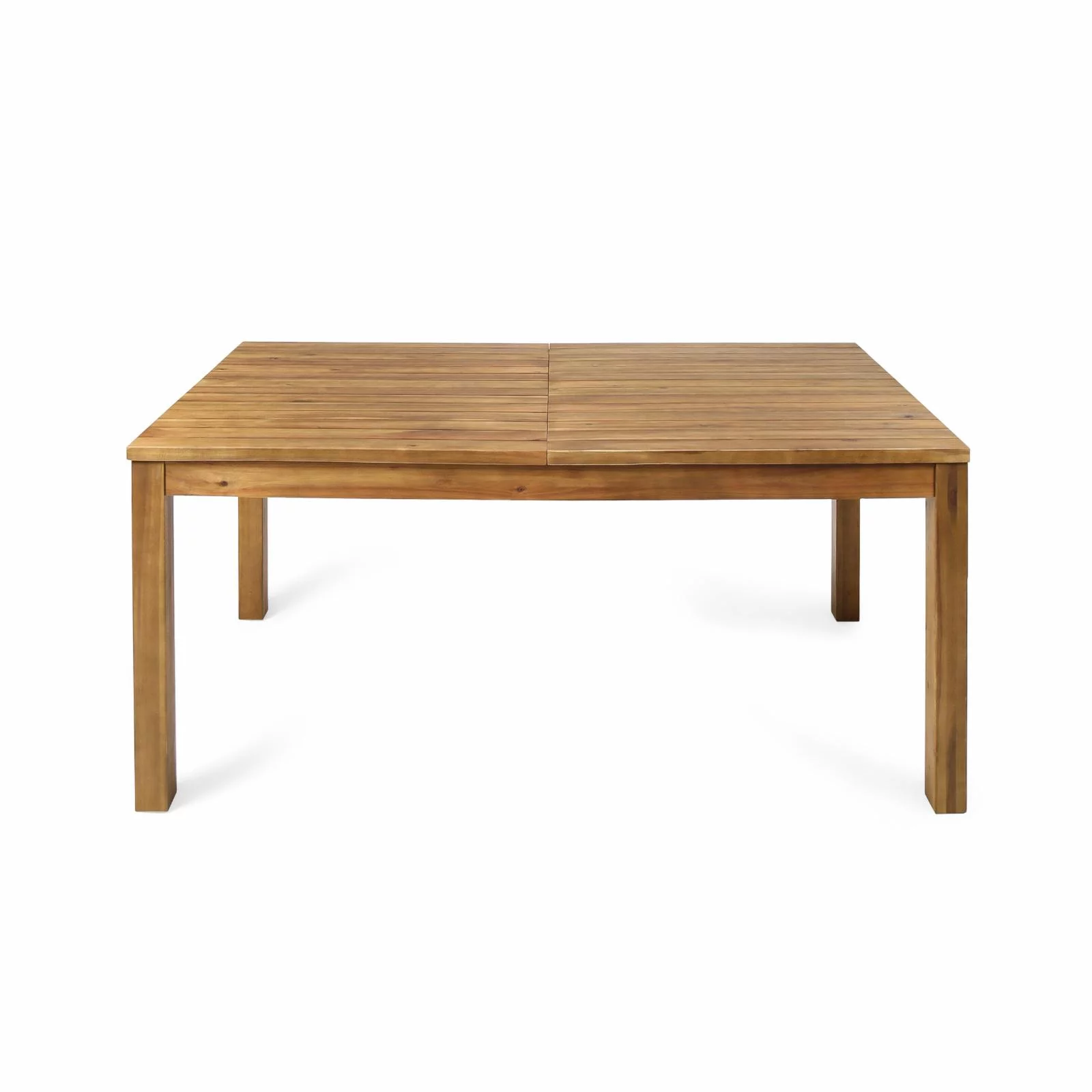 William Outdoor Expandable Teak Finished Acacia Wood Dining