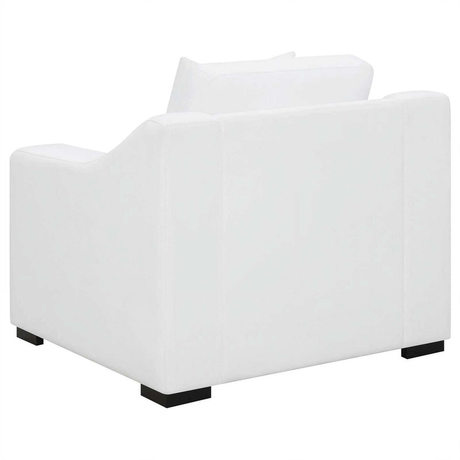 Coaster Ashlyn Upholstered Transitional Fabric Chair with Sloped Arms in White