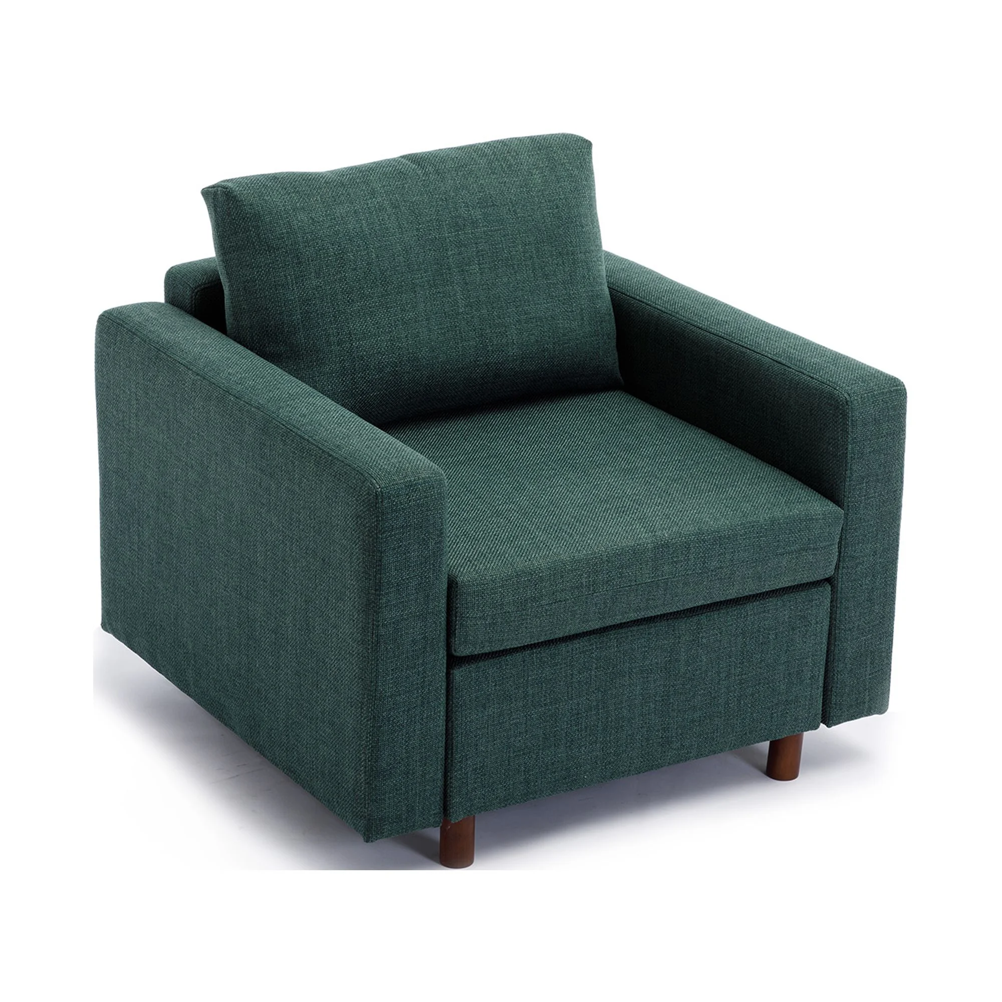 Andoer Single Seat Module Sofa Sectional Couch,Cushion Covers Non-removable and Non-Washable,Green