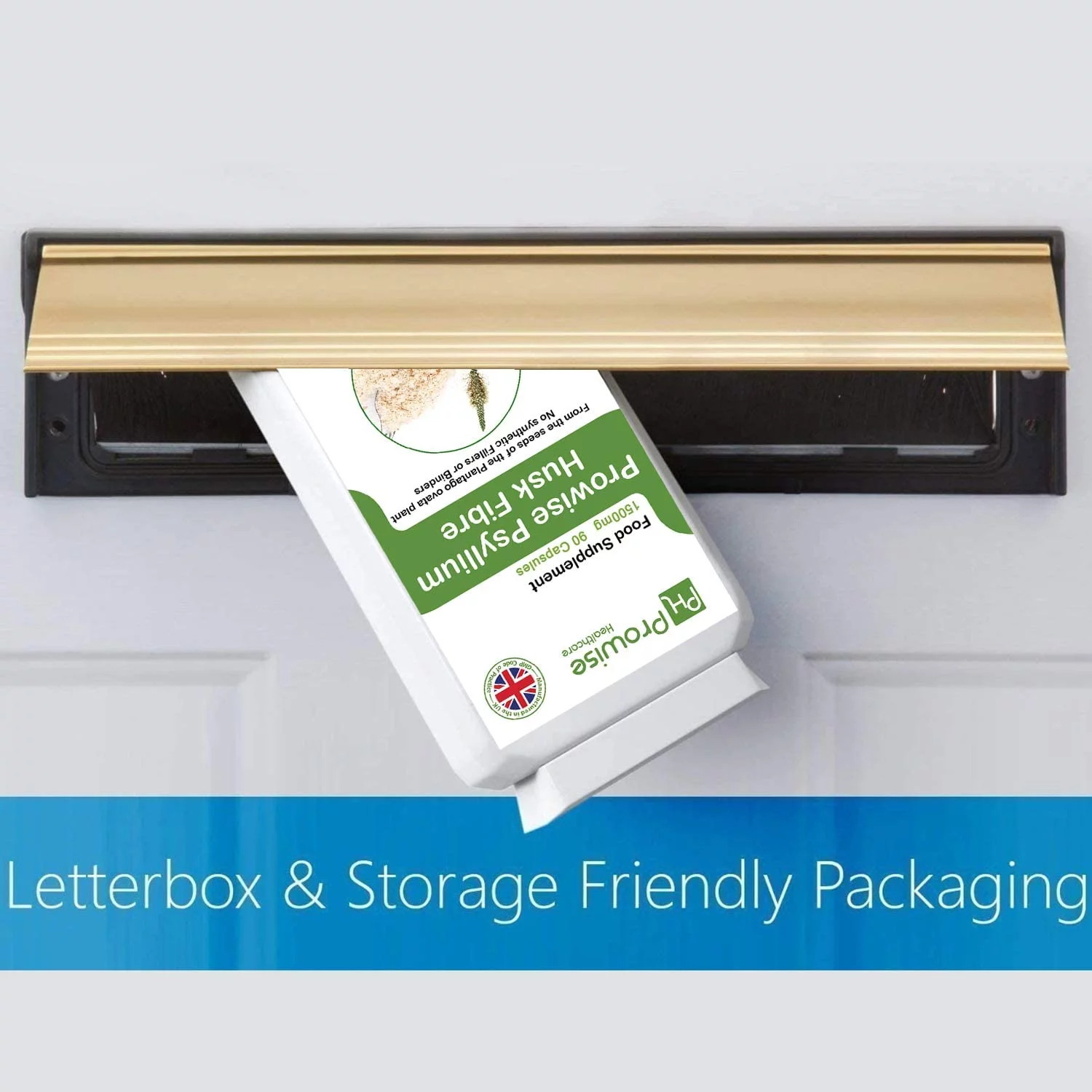 Psyllium Husks 1500mg x 90 Capsules - Natural Dietary Fibre for Colon Cleansing & Bowel Health - UK Manufactured | GMP Standards by Prowise Healthcare