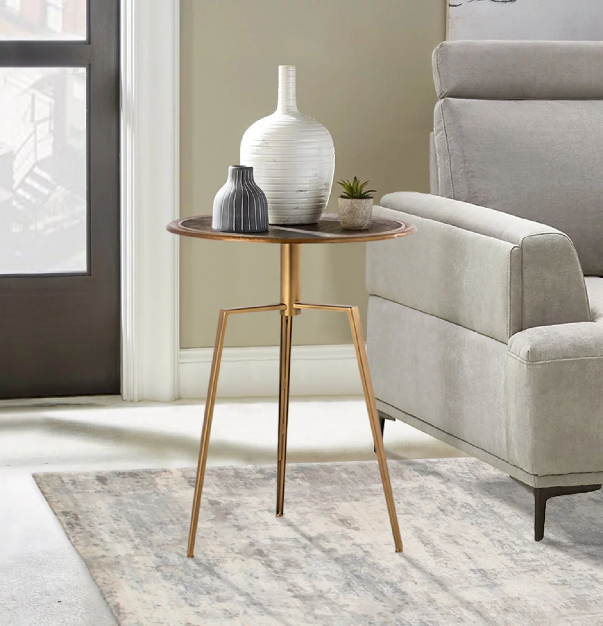 Pasargad Home Delos Side Table - 20 x 20 x 26 in.