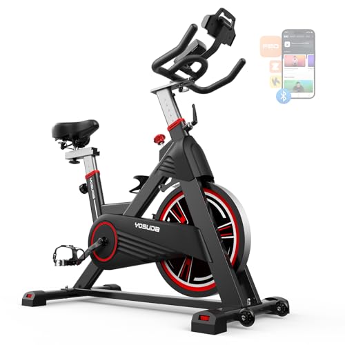 YOSUDA PRO Magnetic Exercise Bike 350 lbs Weight Capacity - Indoor Cycling Bike Stationary with Comfortable Seat Cushion, Silent Belt Drive