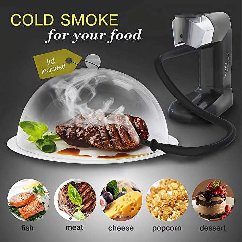 homia Smoking Gun Wood Smoke Infuser - Universal Kit, Portable Electric Smoker Machine with Accessories and Wood Chips - Cold Smoke for Food and Drinks, 14 PCS