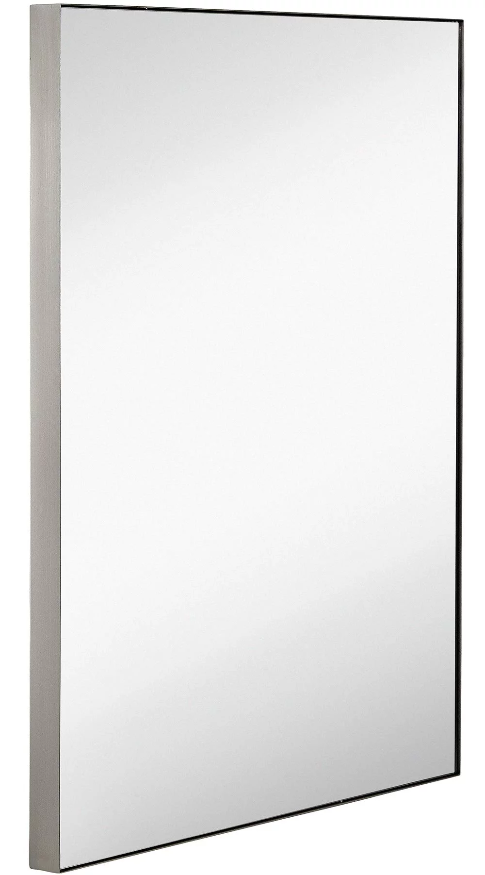 Hamilton Hills Contemporary Brushed Metal Wall Mirror (22