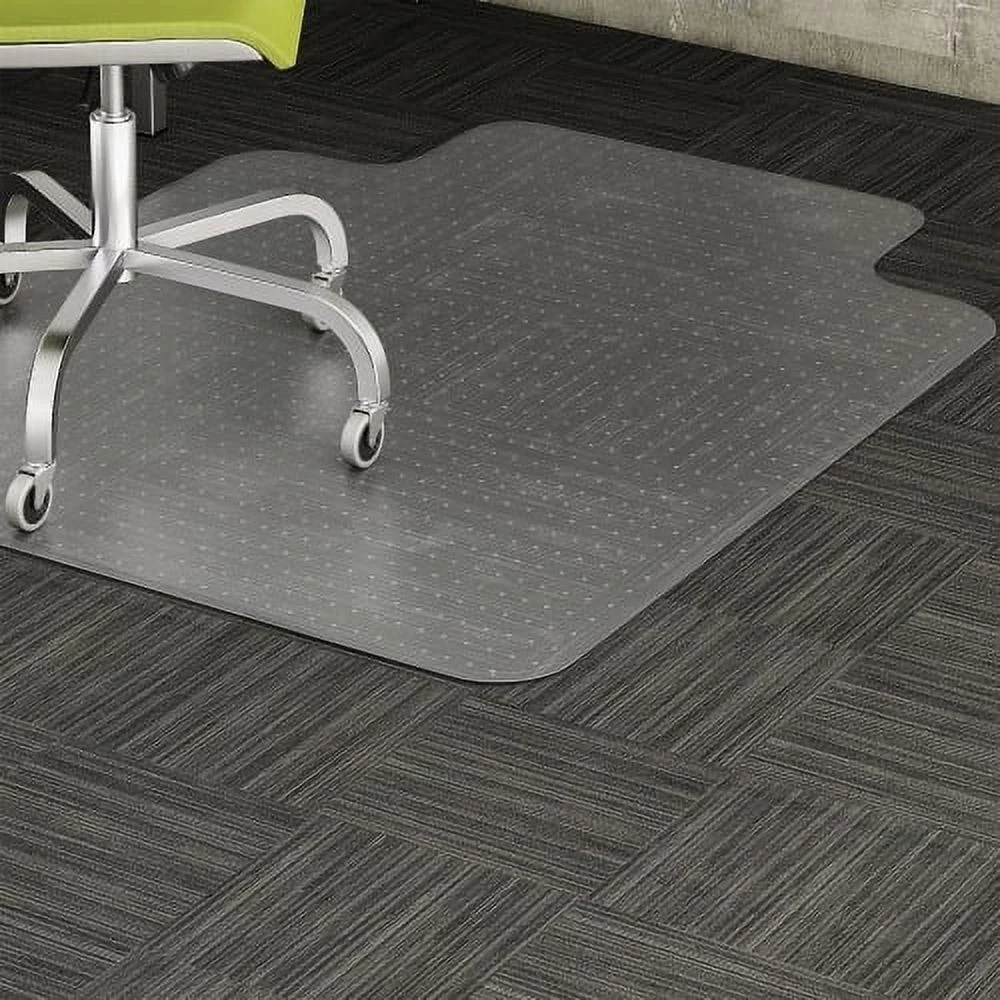 Lorell 45 x 53 Chair Mat for Low Pile Carpet, Rectangular with Lip