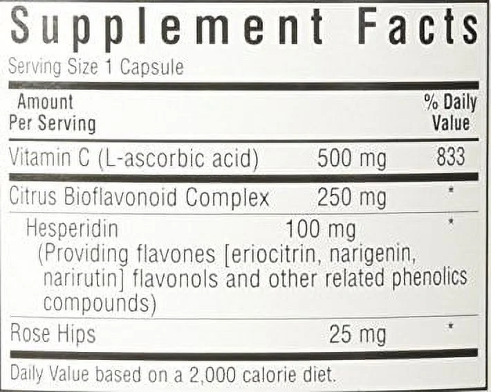 Bluebonnet - Vitamin C-500 mg Plus Rose Hips 180 Vcaps