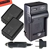 Pack Of 2 VW VBK180 Batteries And battery Charger for Panasonic HC V10 HC V100 HC V500 HC V700 Camcorder