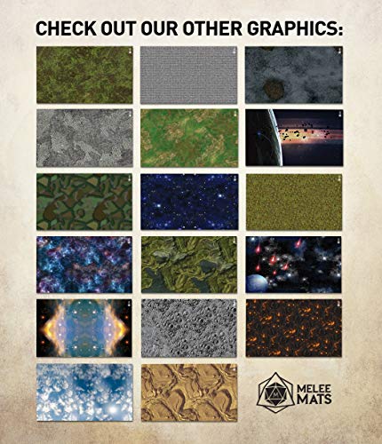 Battle Game Mat - 48x48 - Dungeons Tabletop Dragons Dice Role Playing Map - Wargaming RPG Warfare 40k Flames War - Reusable Miniature Figure Board Games - Warhammer Gaming Vinyl Mat