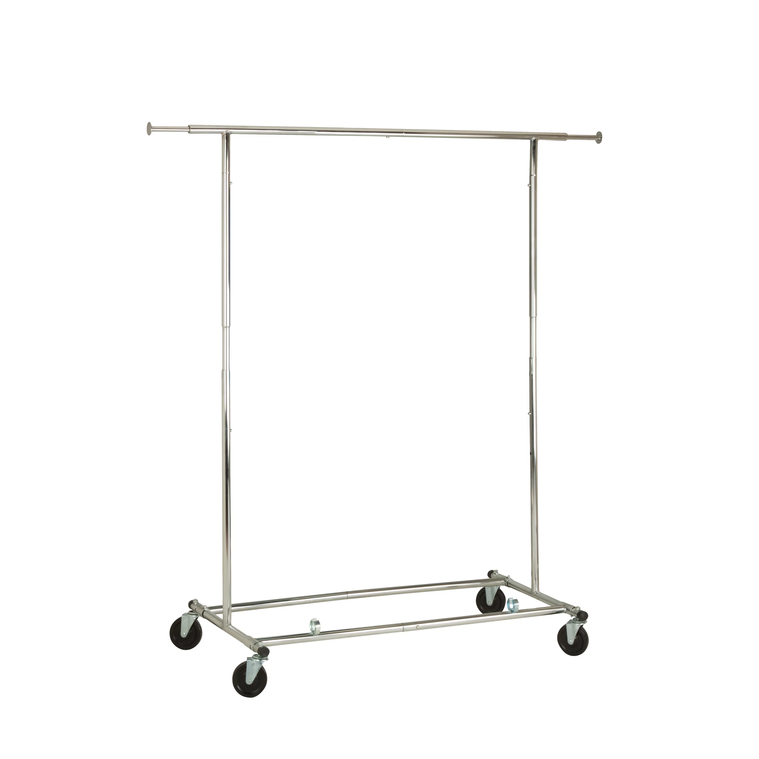 Honey-Can-Do Steel Folding Expandable Rolling Clothes Rack, Chrome