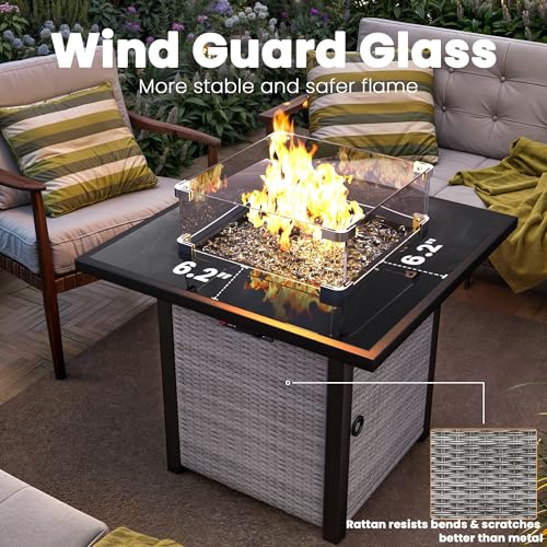 Propane Outdoor Fire Pit Table, 28