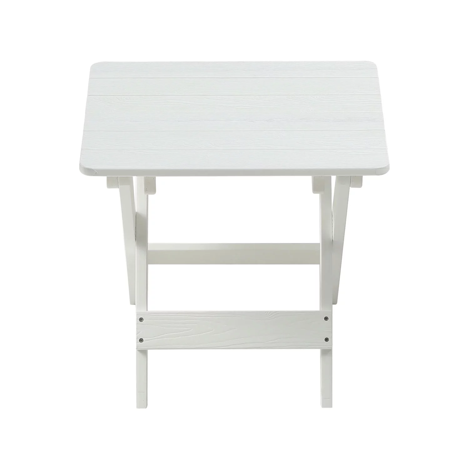 HIPS Foldable Small Table and Chair Set with 2 Chairs and Rectangular Table White