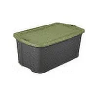 Sterilite 30 Gal. EZ Carry Plastic, Flat Gray/Sage Legume, Set of 4