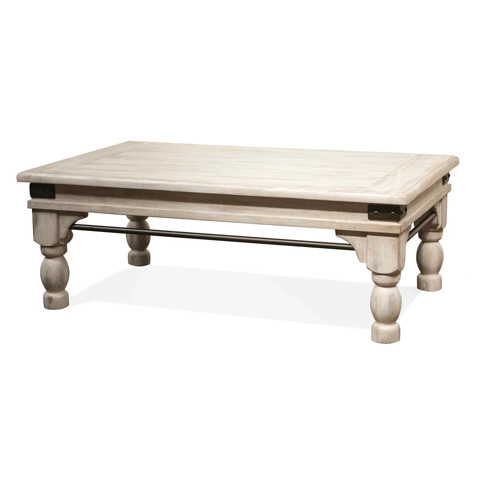 Riverside Furniture Regan Farmhouse Wood Coffee Table in Farmhouse White