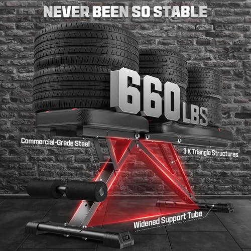 FLYBIRD Adjustable Bench,Utility Weight Bench for Full Body Workout- Multi-Purpose Foldable Incline Bench (Black)