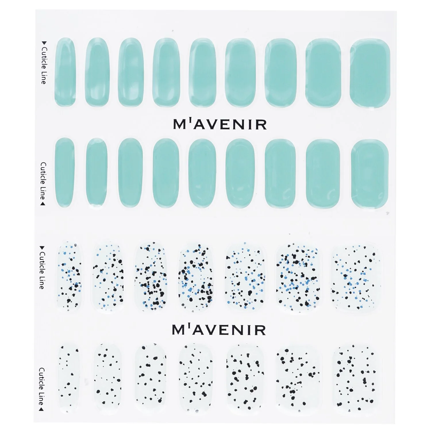 Mavenir Nail Sticker (Blue) - # Blue Leaf Nail  32pcs