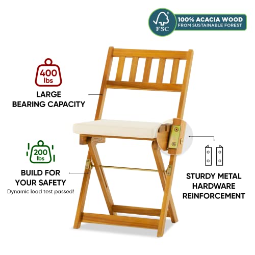 IDZO Heavy Duty 500lbs Weight Capacity Wicker Bistro Table and Chairs Set of 2 with Olefin Fabric Soft Cushions