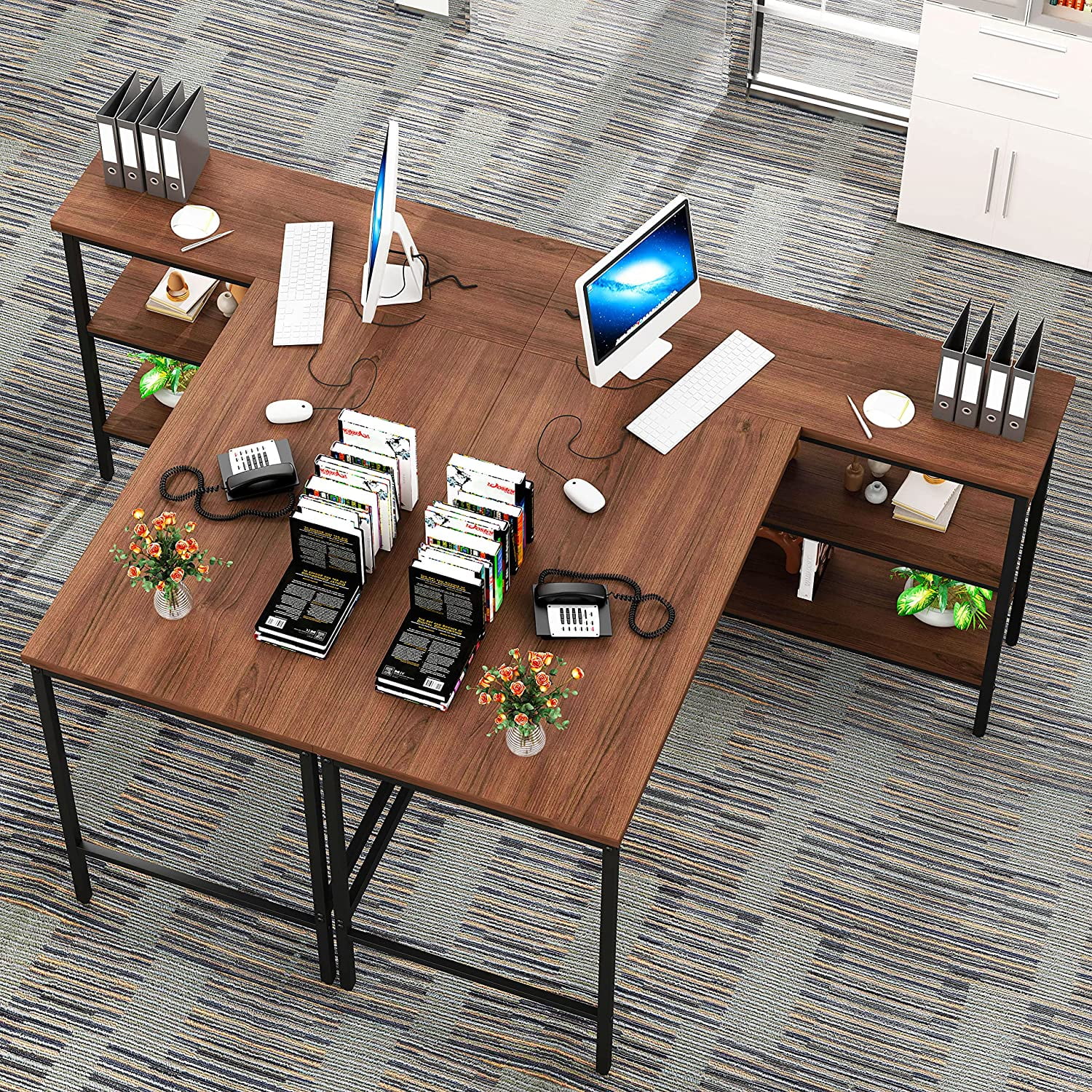 Andeworld L Shaped Corner Computer Desk 46