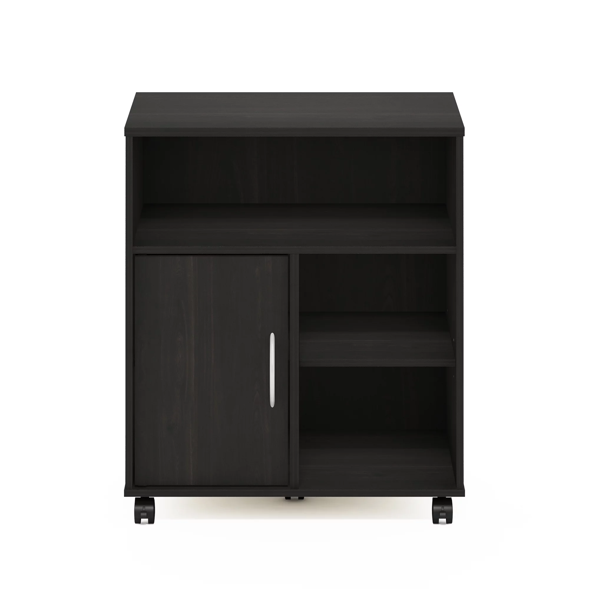 Furinno Econ Home Office Under Desk Printer Holder with Wheels, Espresso